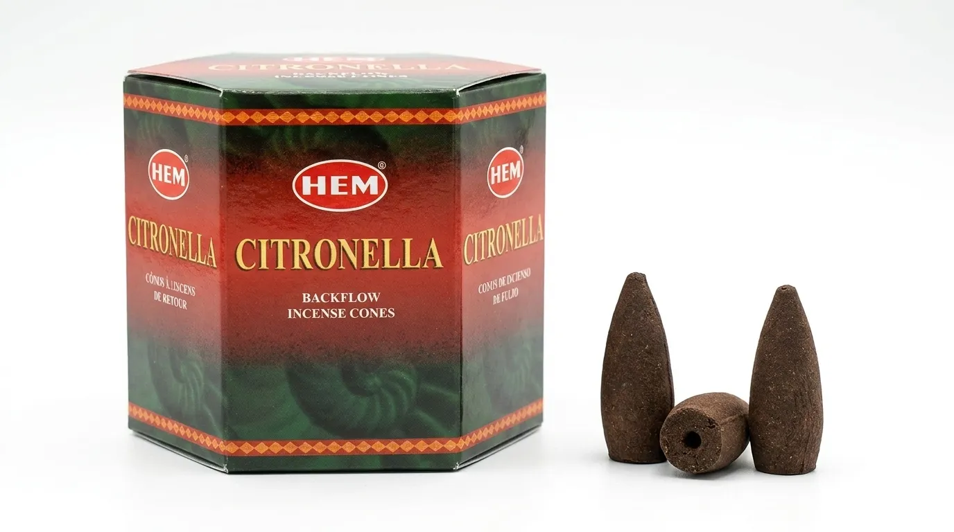 Caja de conos de incienso HEM Citronella y conos reversibles