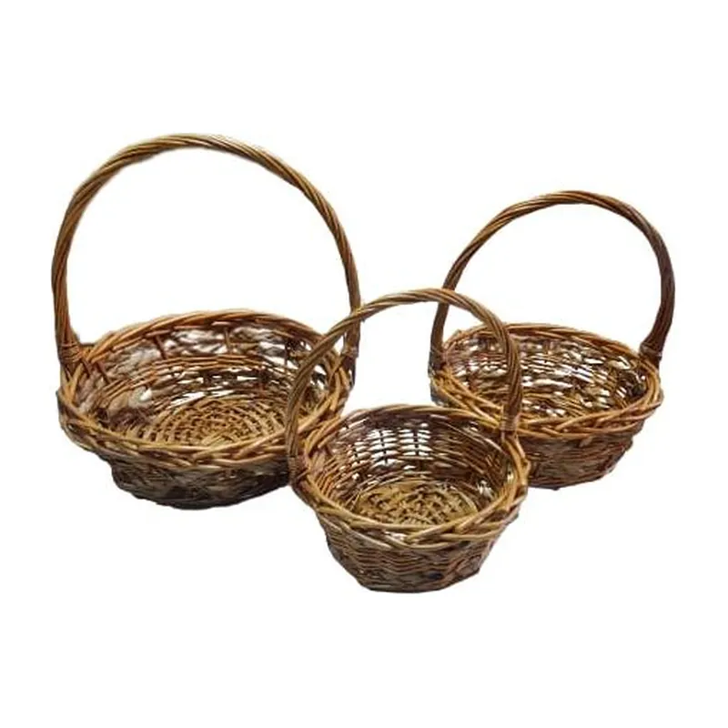 Canasta x3 trenza beige, QQ-1
