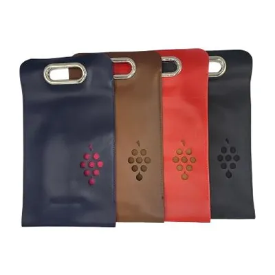 Bolsa en cuero para dos vinos, JD002