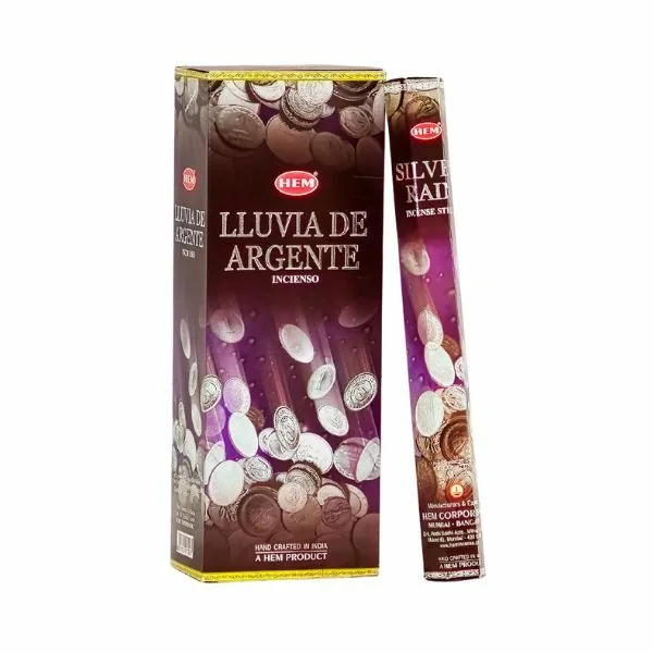Incienso Hexagonal Lluvia de Plata marca HEM